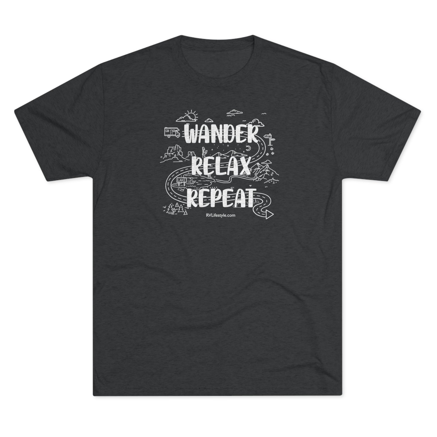 Wander - Relax - Repeat | Unisex Tri-Blend Crew Tee