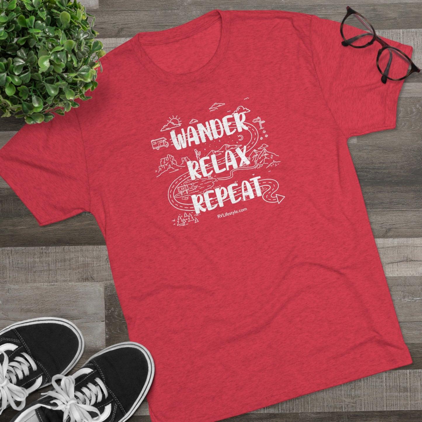 Wander - Relax - Repeat | Unisex Tri-Blend Crew Tee
