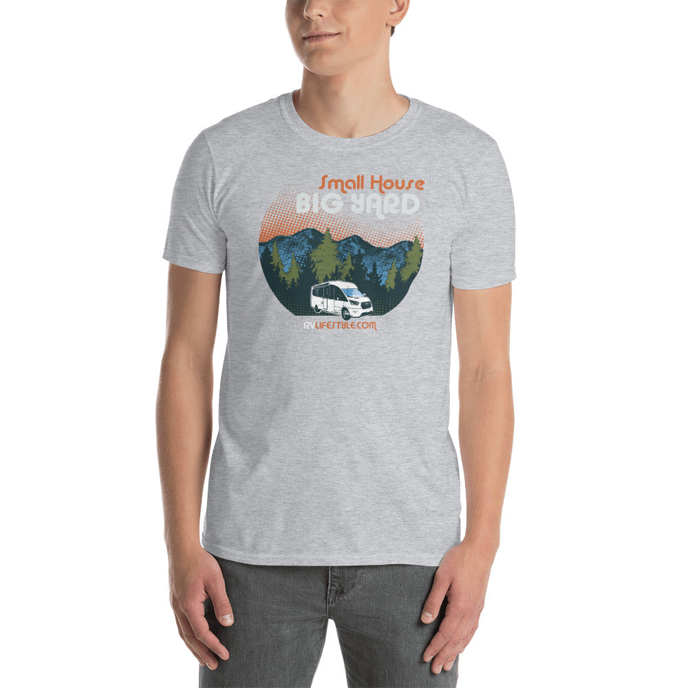 Small House Big Yard Short-Sleeve Men and Women's T-Shirt - Navy - Black - Dark Heather - Sport Grey