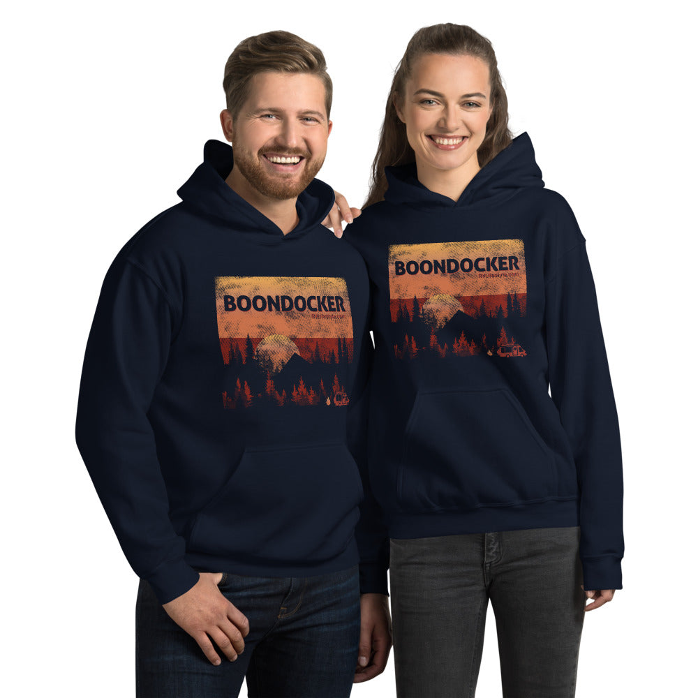 Boondocker Men and Women's Hoodie - Black, Navy, Dark Heather, Indigo Blue