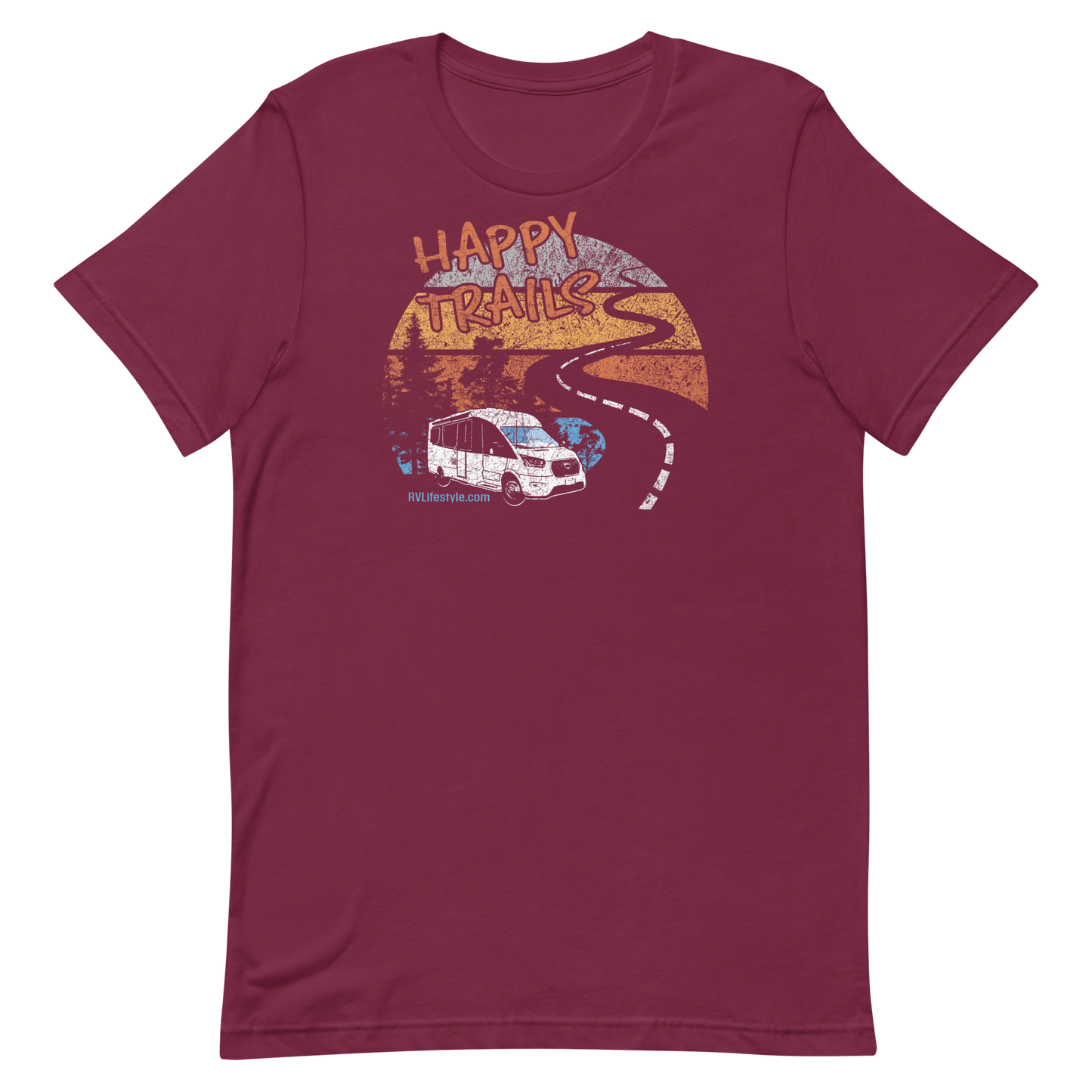 Happy Trails Short-Sleeve Men and Women's T-Shirt