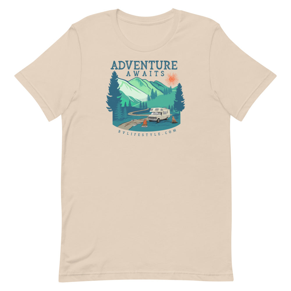 Adventure Awaits - Men and Women's Short-Sleeve T-Shirt