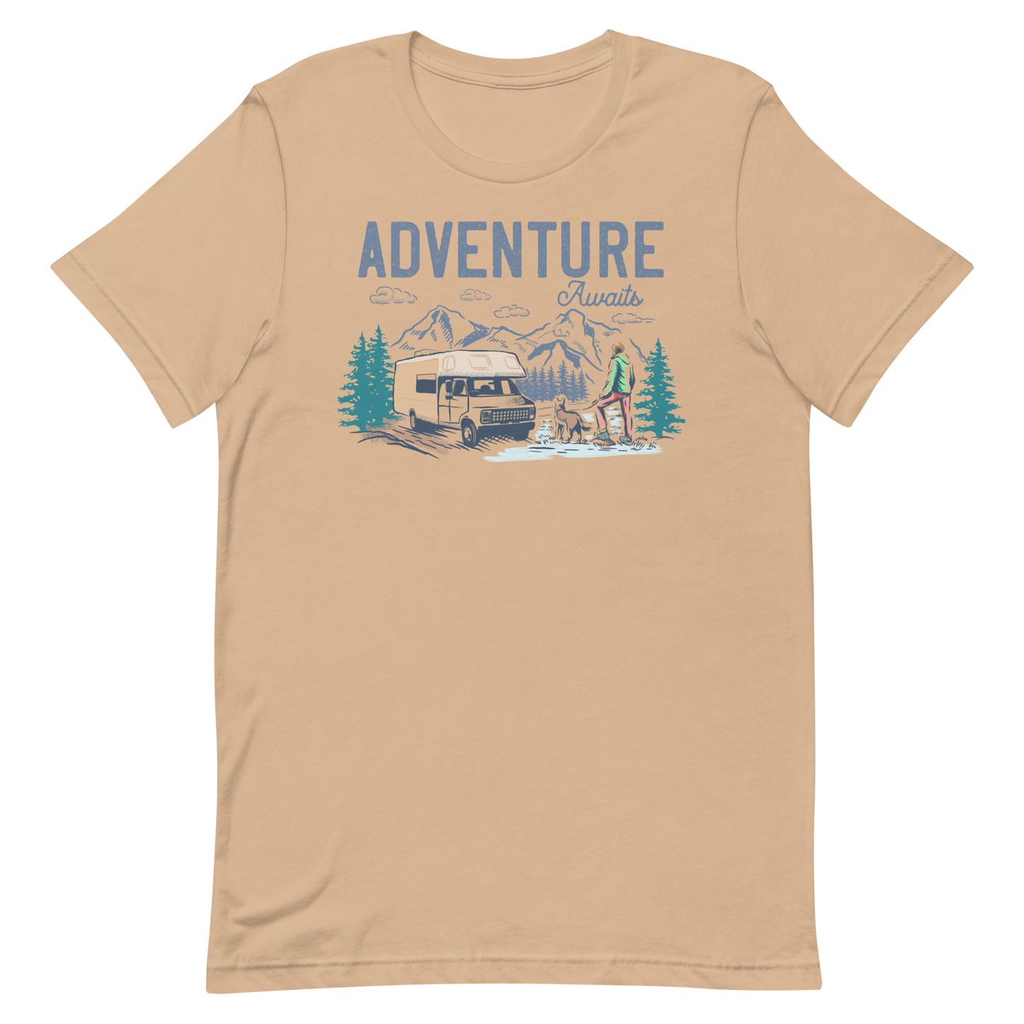 Adventure Awaits - Short-Sleeve Men and Women's T-Shirt