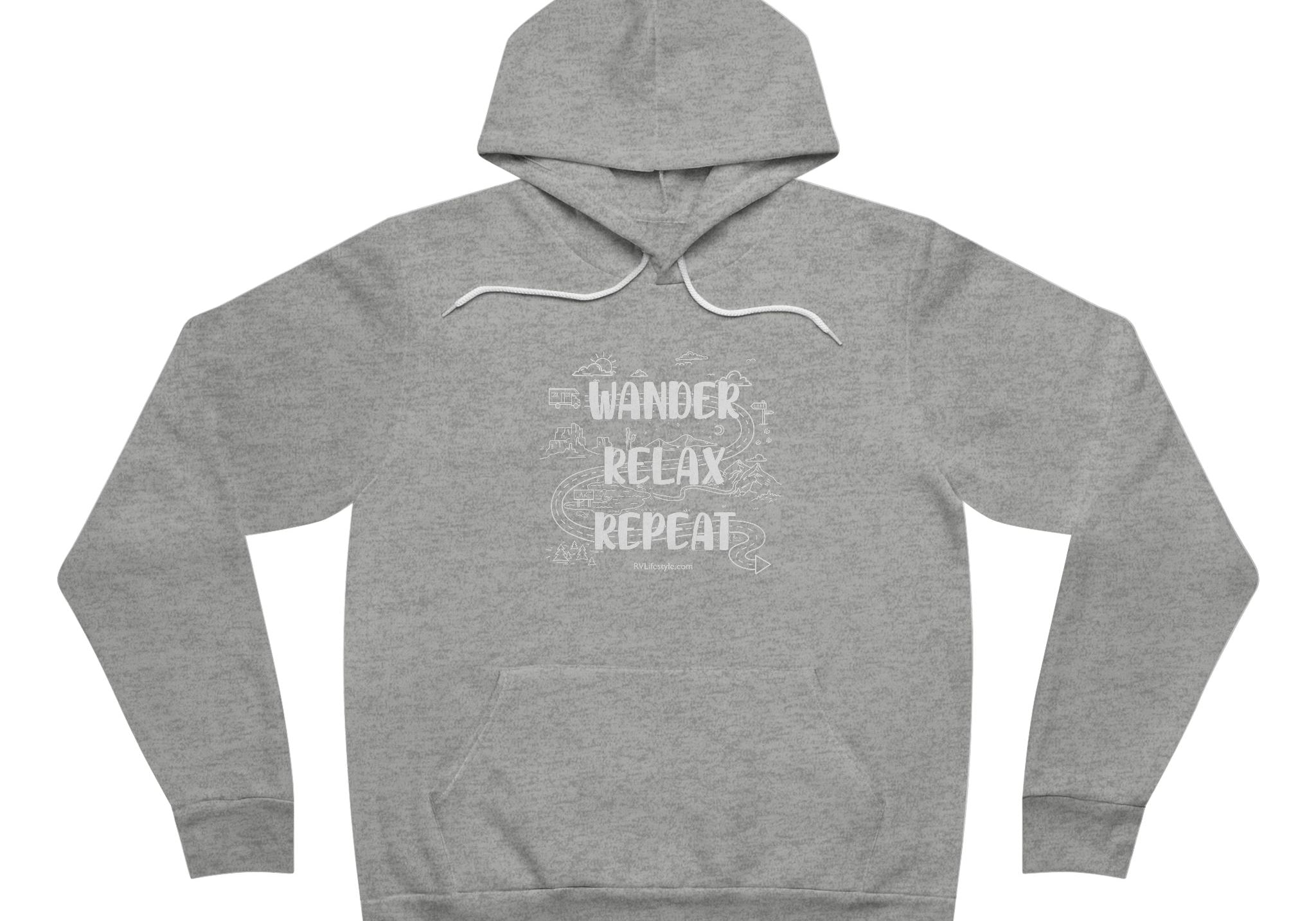 Wander Relax Repeat Hoodie - Cozy Unisex Pullover for Adventurers