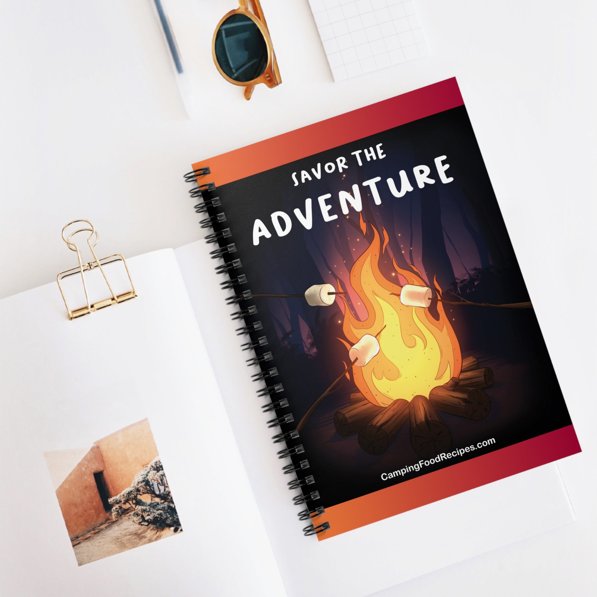 Savor the Adventure - Spiral Notebook - Ruled Line Interior