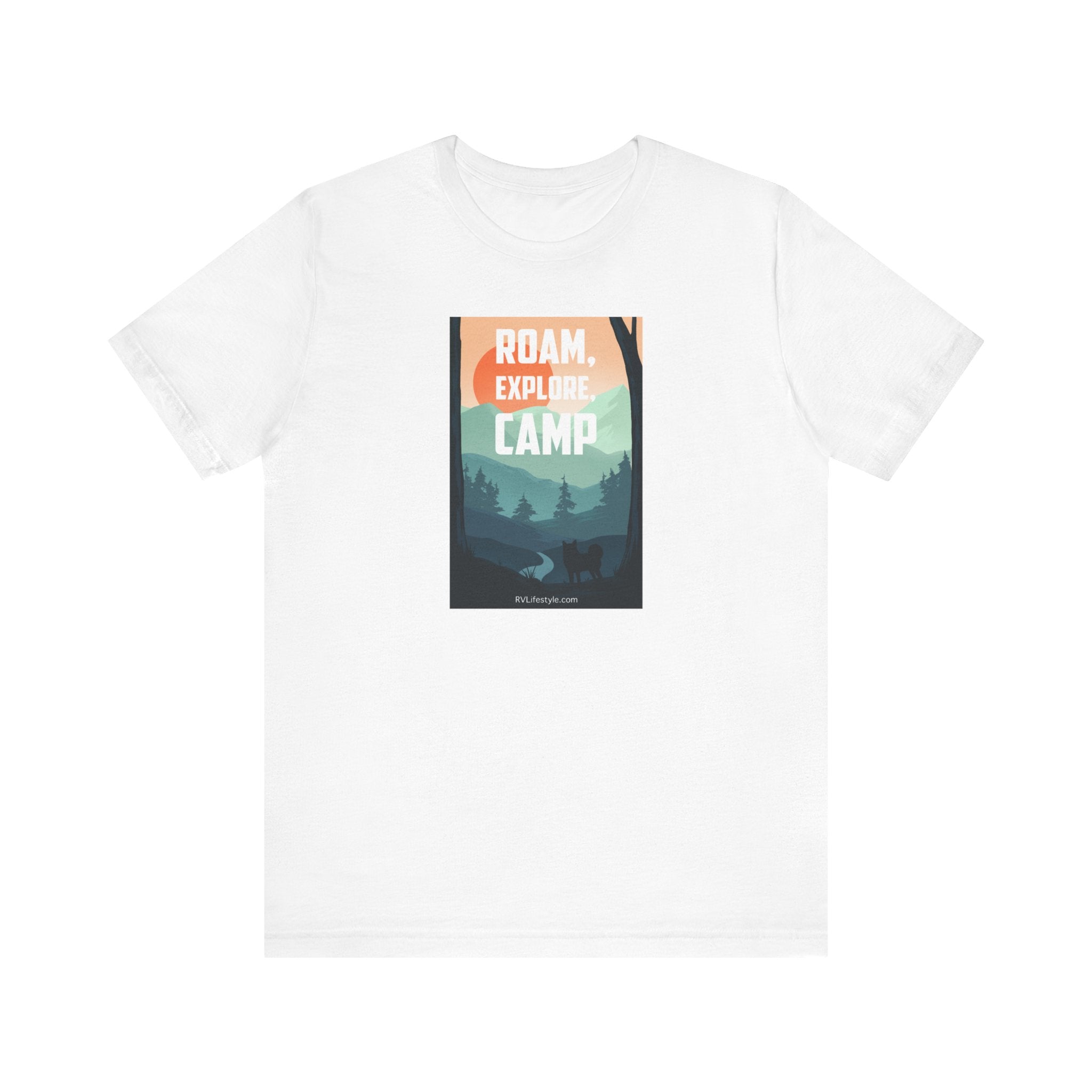 Roam Explore Camp - Unisex Jersey Short Sleeve Tee