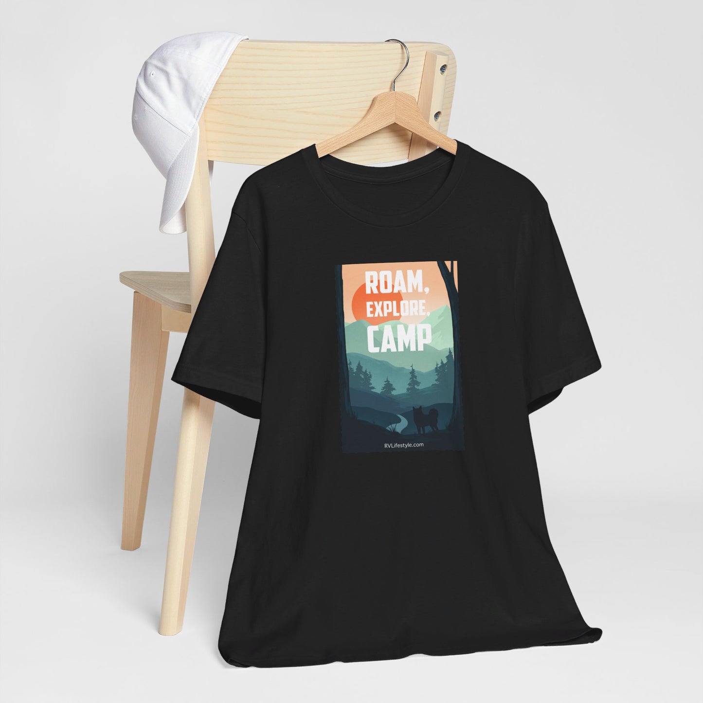 Roam Explore Camp - Unisex Jersey Short Sleeve Tee