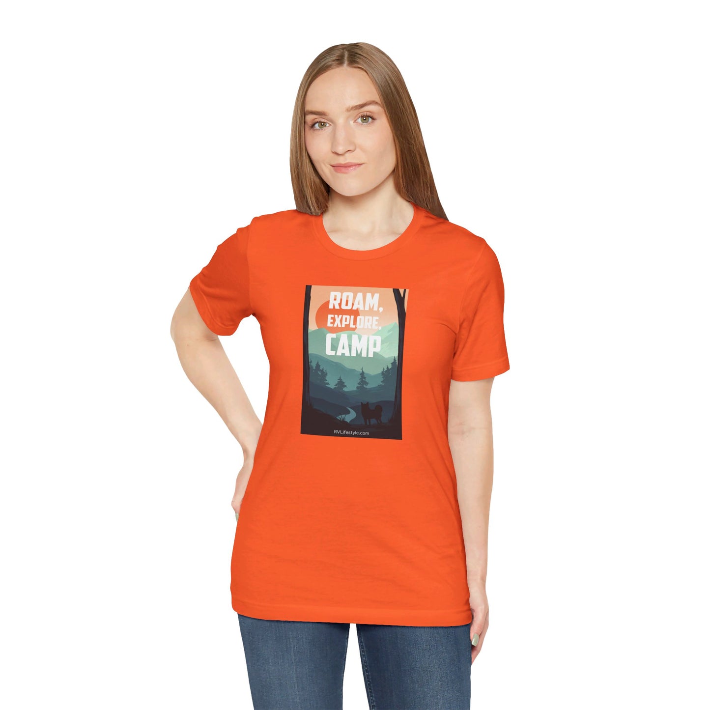 Roam Explore Camp - Unisex Jersey Short Sleeve Tee