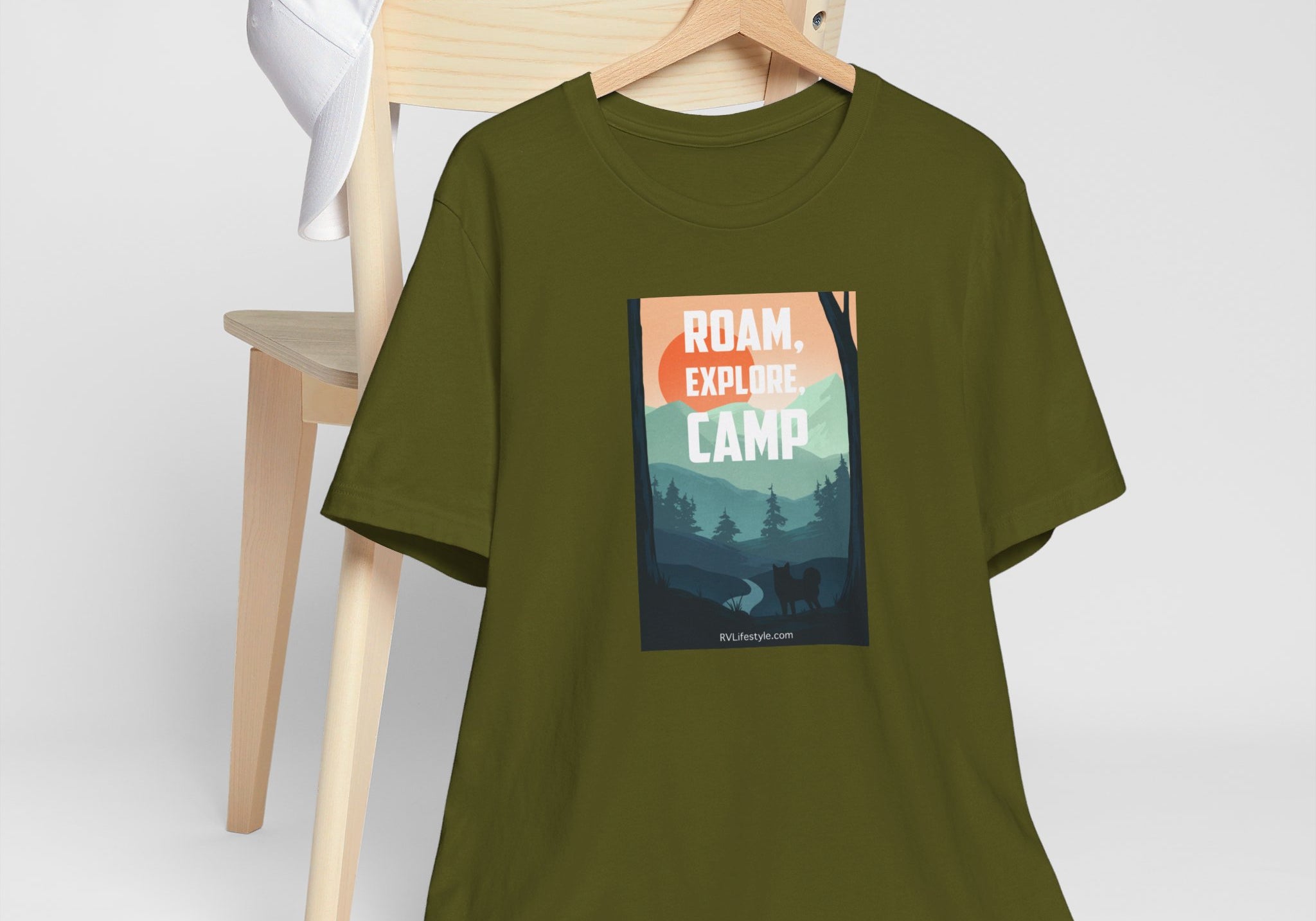 Roam Explore Camp - Unisex Jersey Short Sleeve Tee