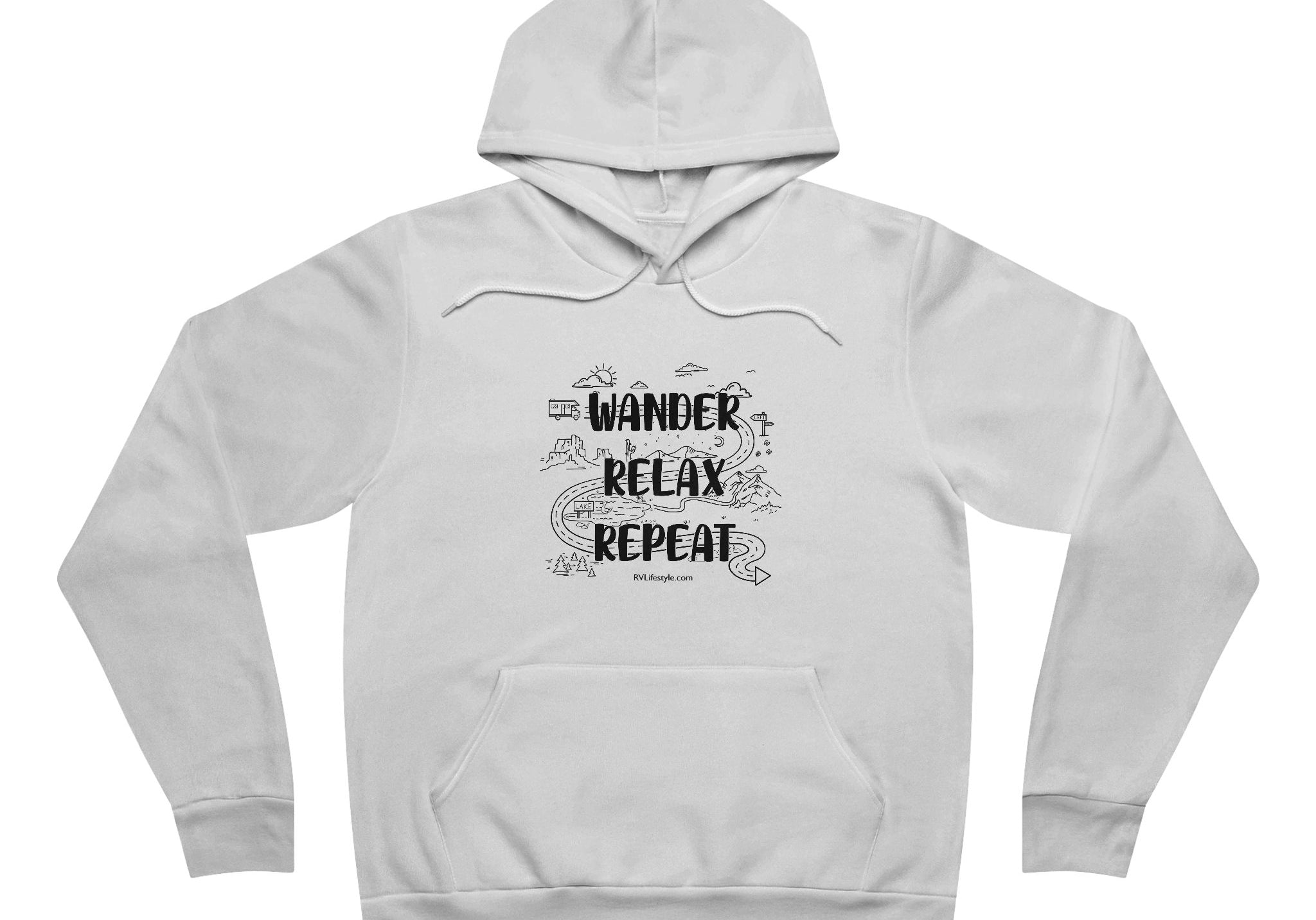 Wander Relax Repeat Hoodie - Cozy Unisex Pullover for Adventurers