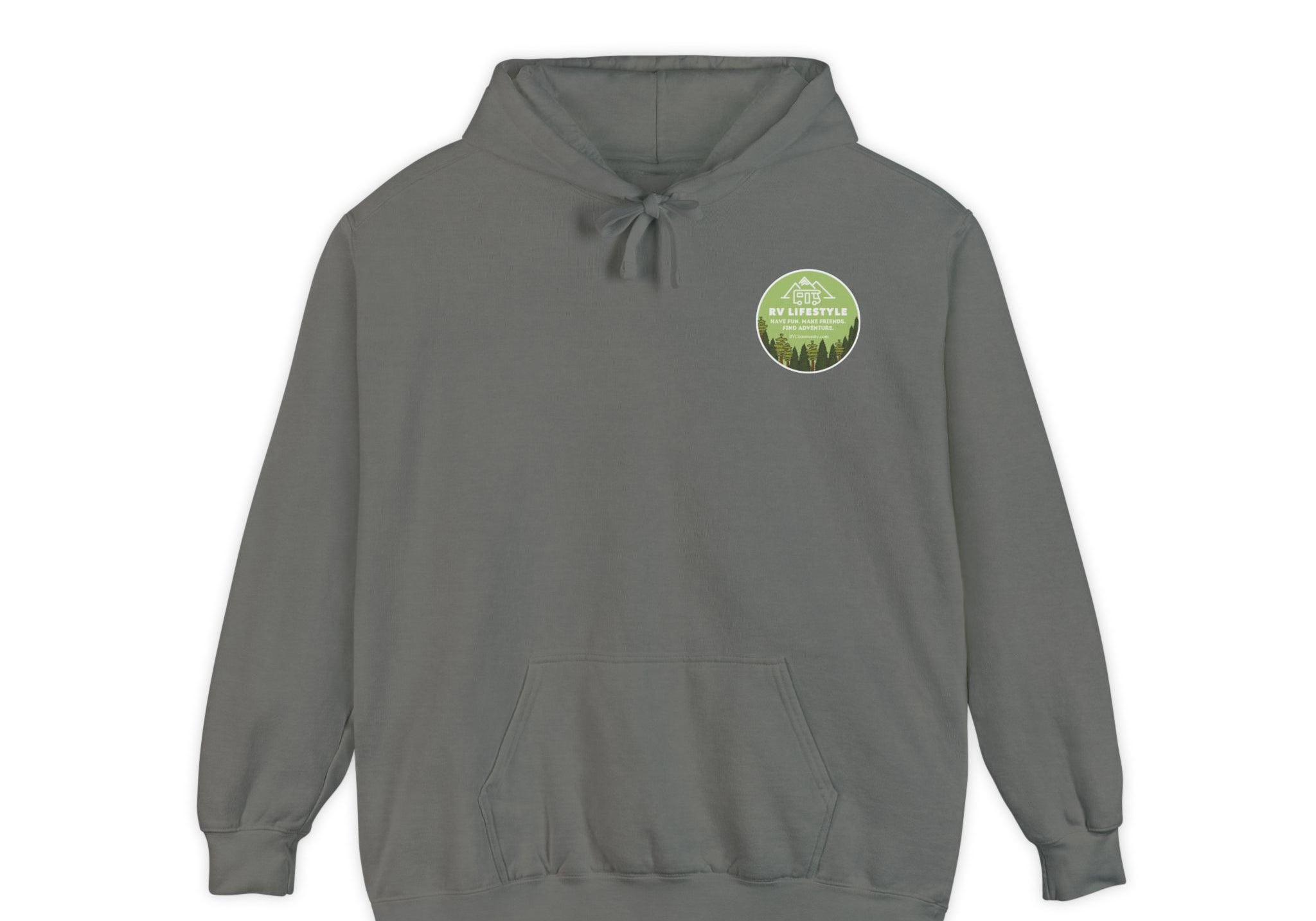 RV Community Forest Garment-Dyed Unisex Hoodie - Cozy Outdoor Vibes