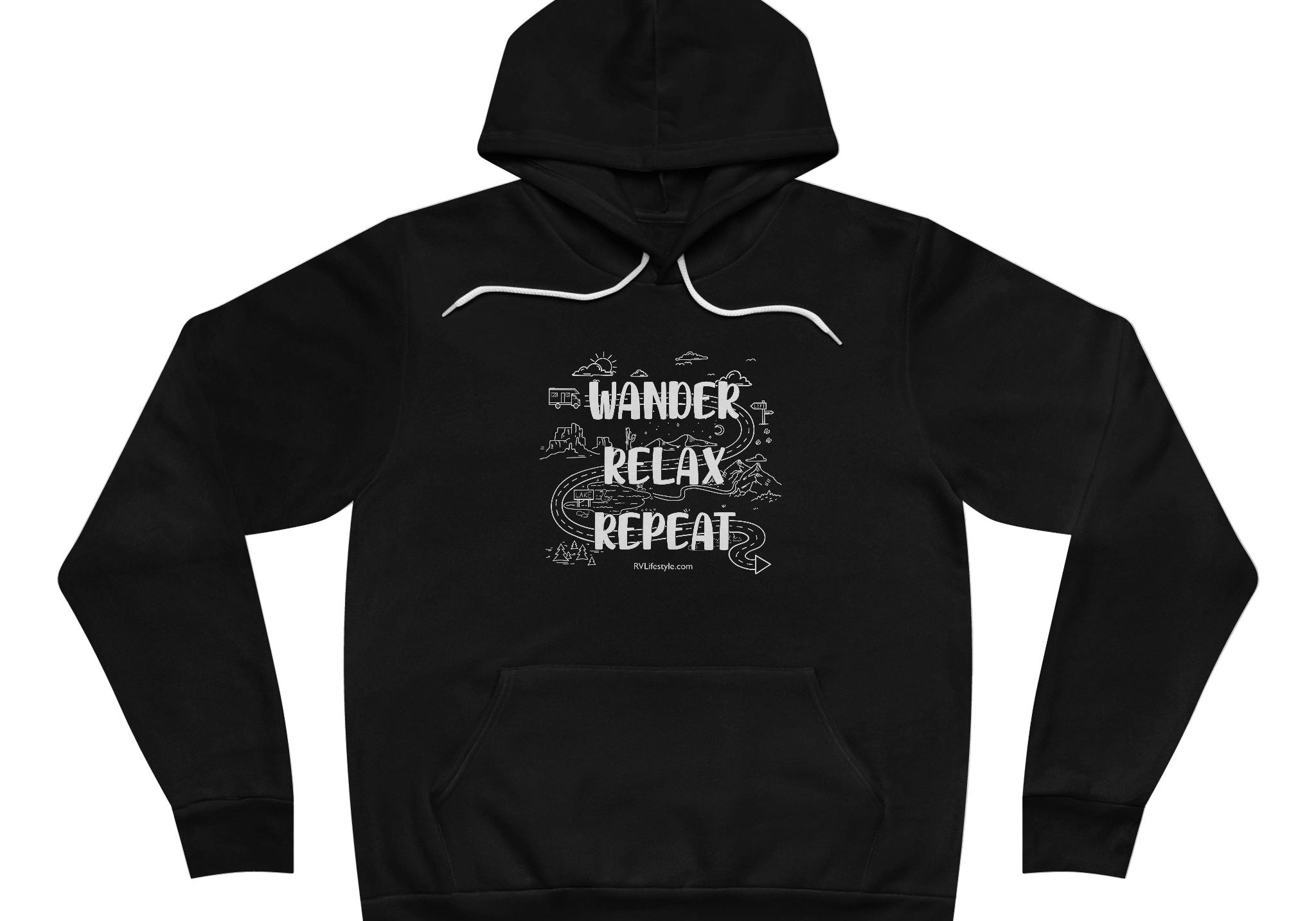 Wander Relax Repeat Hoodie - Cozy Unisex Pullover for Adventurers
