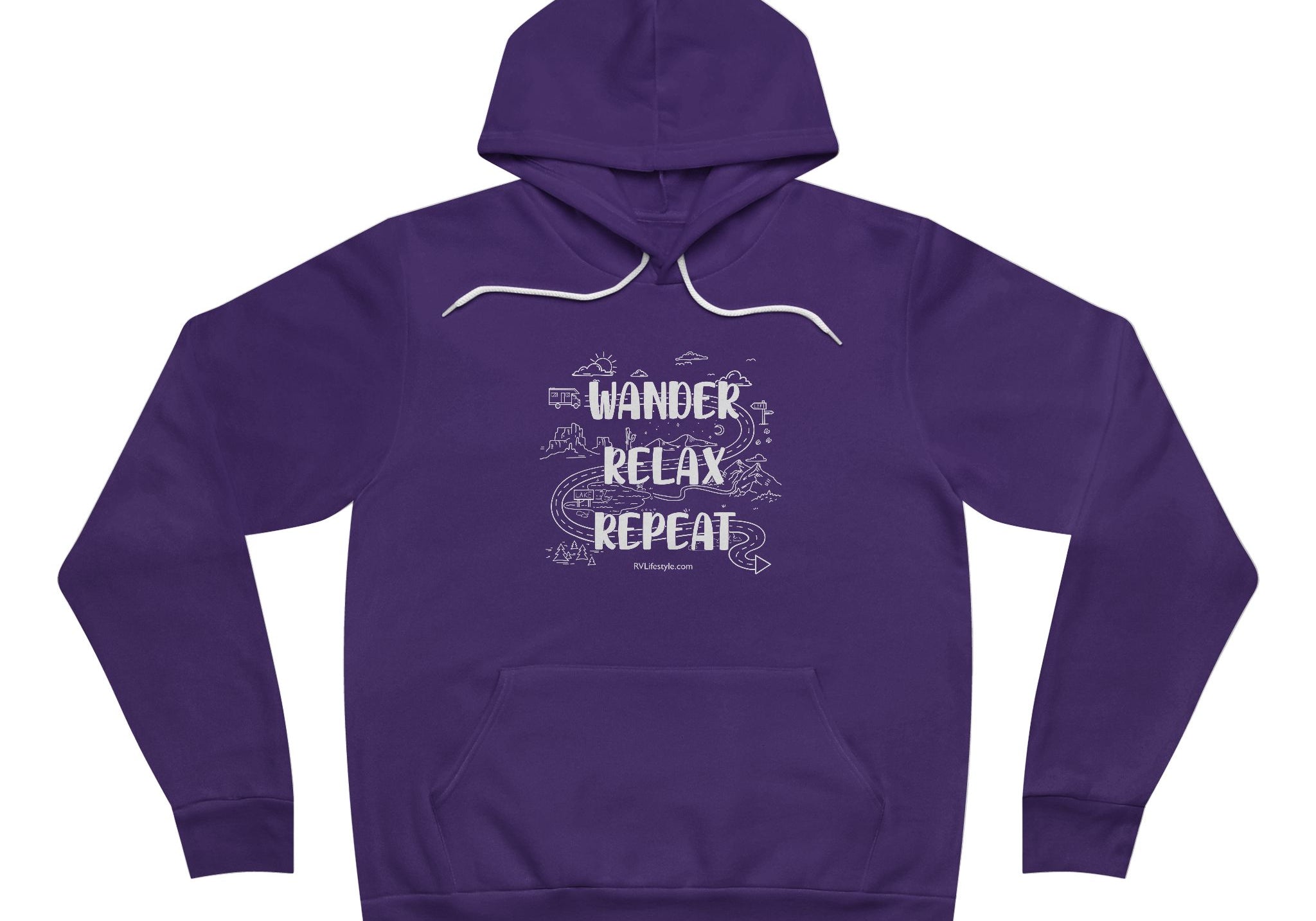 Wander Relax Repeat Hoodie - Cozy Unisex Pullover for Adventurers