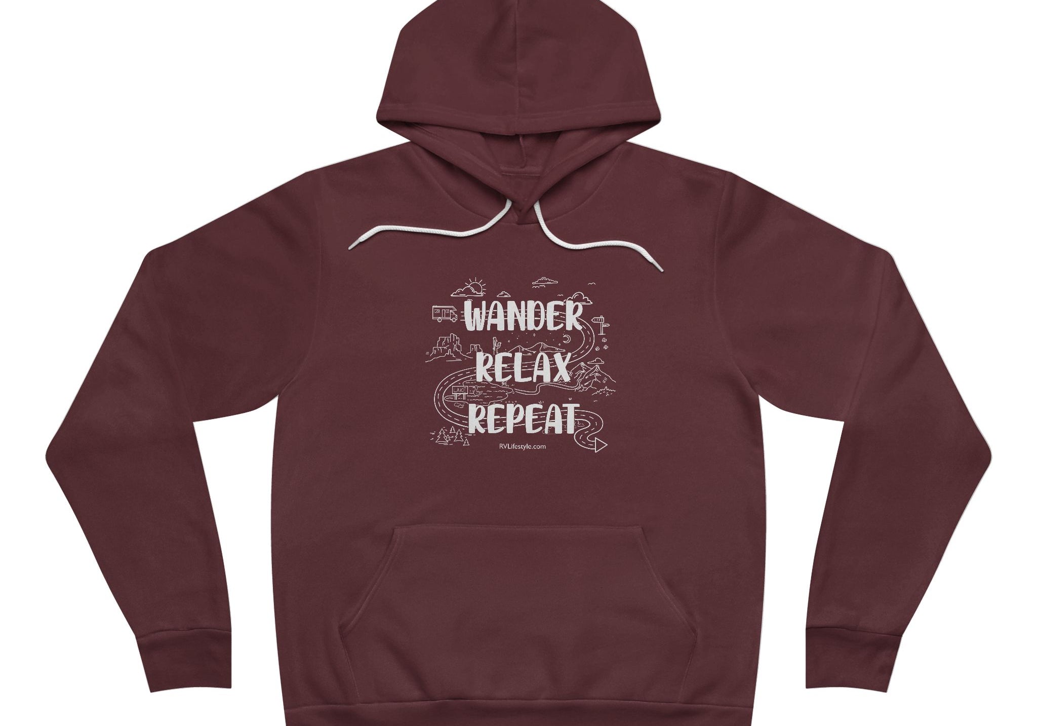 Wander Relax Repeat Hoodie - Cozy Unisex Pullover for Adventurers