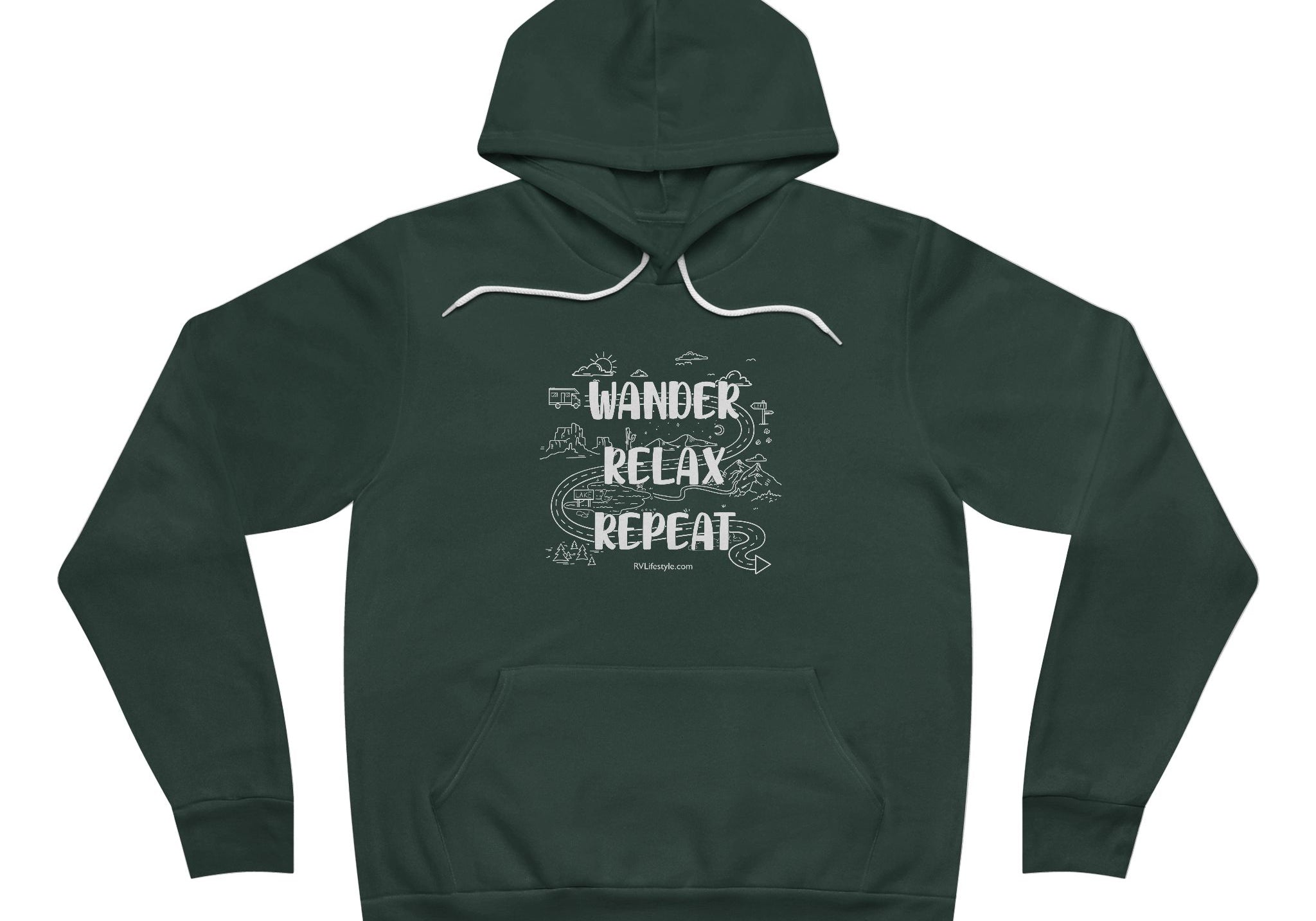 Wander Relax Repeat Hoodie - Cozy Unisex Pullover for Adventurers