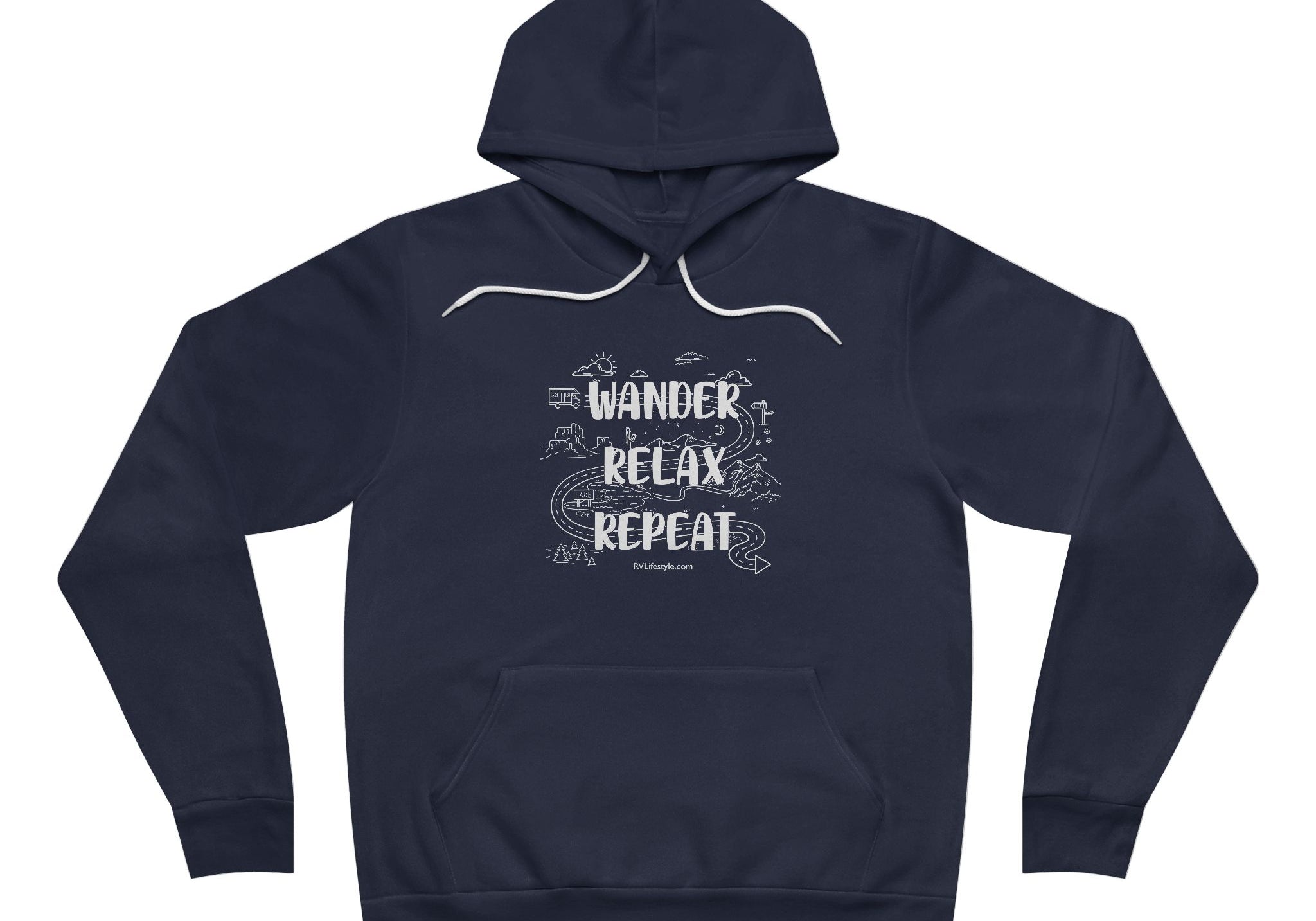 Wander Relax Repeat Hoodie - Cozy Unisex Pullover for Adventurers