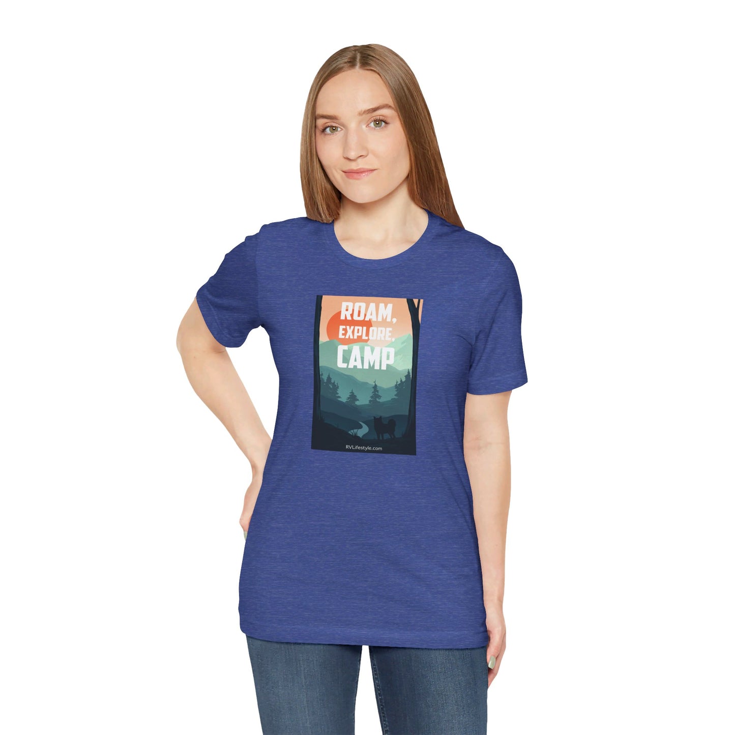 Roam Explore Camp - Unisex Jersey Short Sleeve Tee