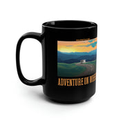 Adventure on Wheels - Black Mug, 15oz