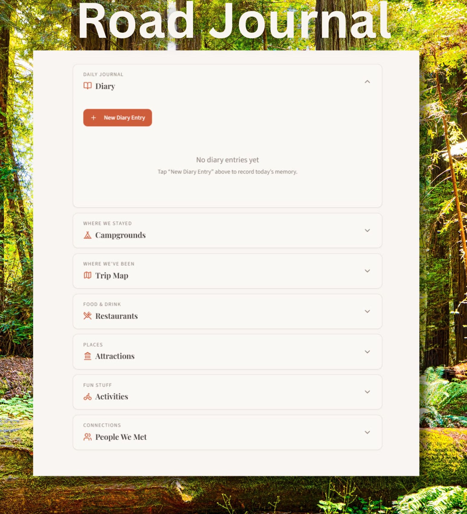 RV Lifestyle Road Journal - Digital Travel Diary for RVers