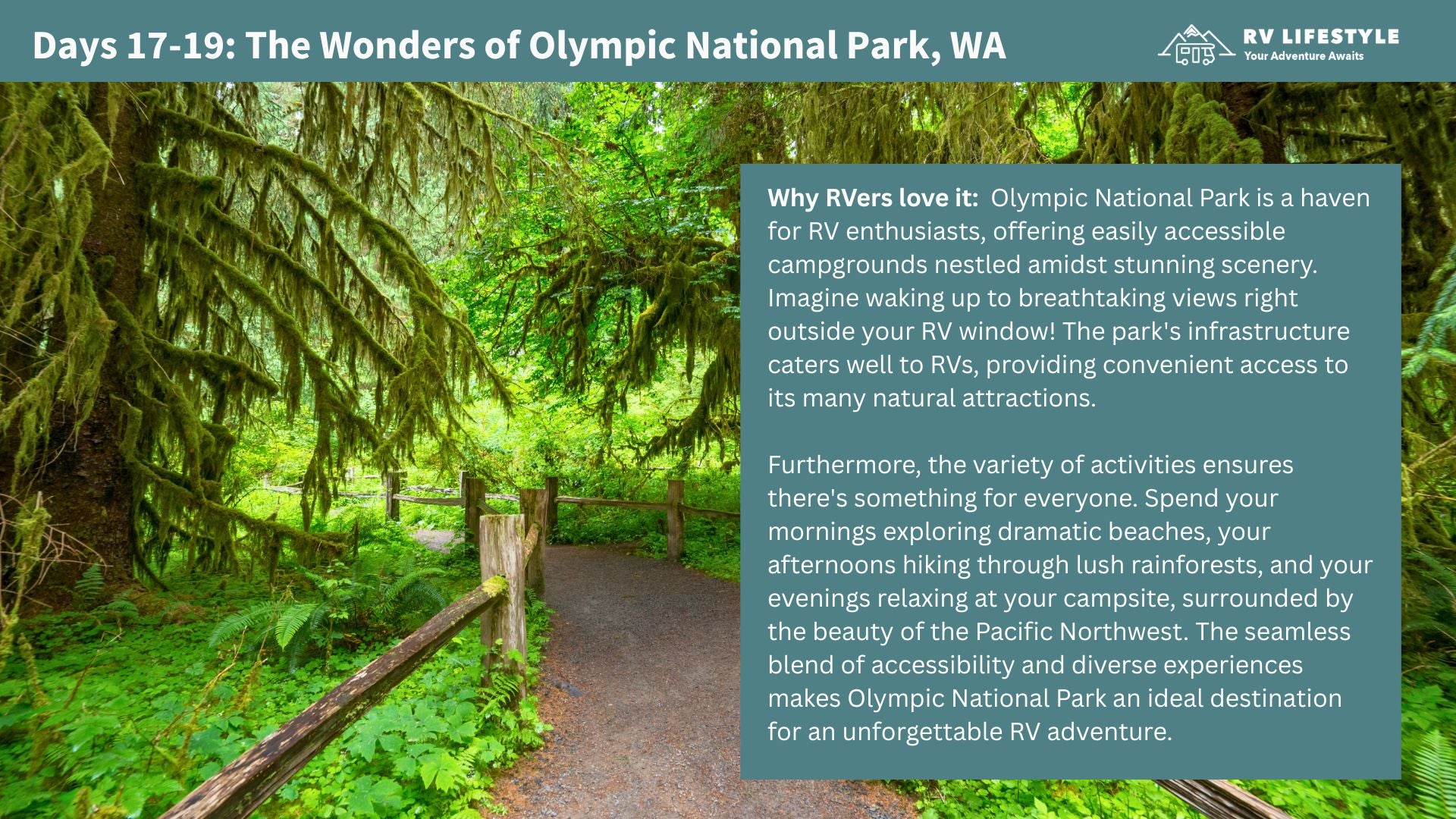 Pacific Northwest Tour RV Adventure Guide