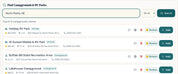 Campground search with reviews and websites