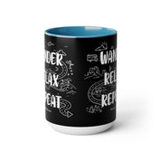 Wander Relax Repeat on Coffee Mugs, 15oz