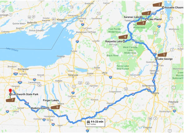 Adirondack Park and Finger Lakes RV Adventure Guide