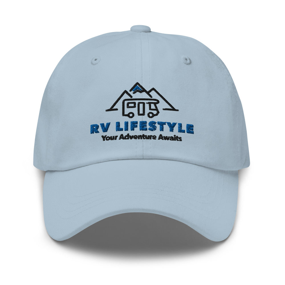 RV Lifestyle Logo Cap - Pink - Light Blue - White