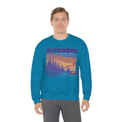 Outdoors Unisex Heavy Blend™ Crewneck Sweatshirt - Black, Forest Green, Dark Heather, Navy