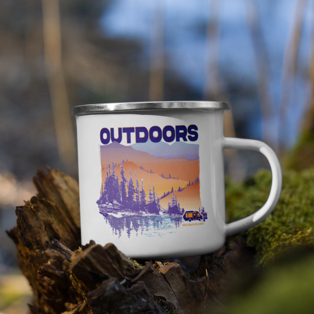 Outdoors Enamel Mug