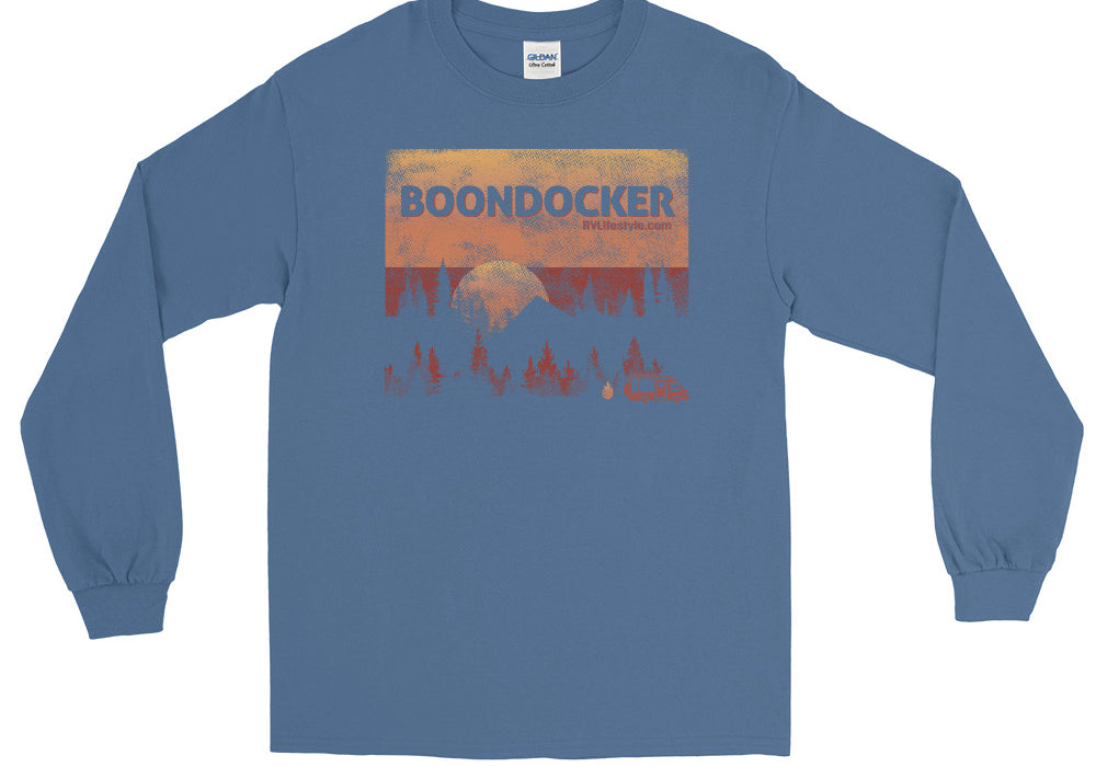 Boondocker Men and Women's Long Sleeve Shirt - Black, Navy, Military Green, Indigo Blue