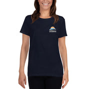 RV Lifestyle on the Front and 330 Rule on the Back! Women's short sleeve T-shirt - Forest Green, Black, Navy, Sport Grey