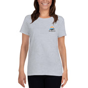 RV Lifestyle on the Front and 330 Rule on the Back! Women's short sleeve T-shirt - Forest Green, Black, Navy, Sport Grey