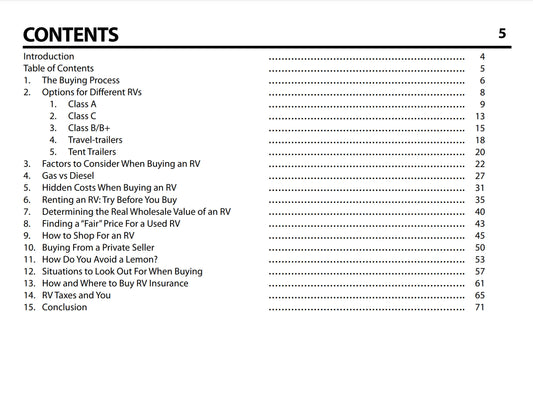 RV Buying Secrets
