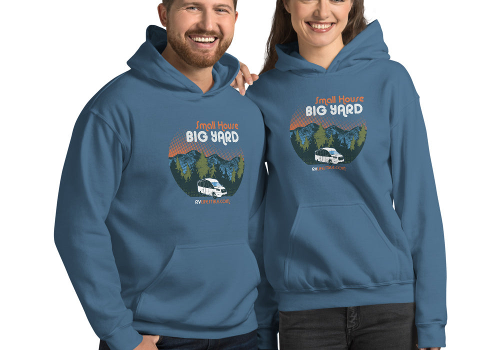 Small House Big Yard Men and Women's Hoodie - Black, Navy, Dark Heather, Indigo Blue