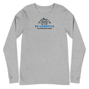 RV Lifestyle Logo Men and Women's Long Sleeve Tee - White, Athletic Heather