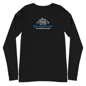 RV Lifestyle Logo Men and Women's Long Sleeve Tee - SOFTER - Black Heather, Black, Navy, Dark Grey Heather, Heather Deep Teal