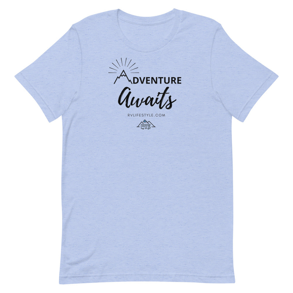 Adventure Awaits - Short-Sleeve Men and Women's T-Shirt
