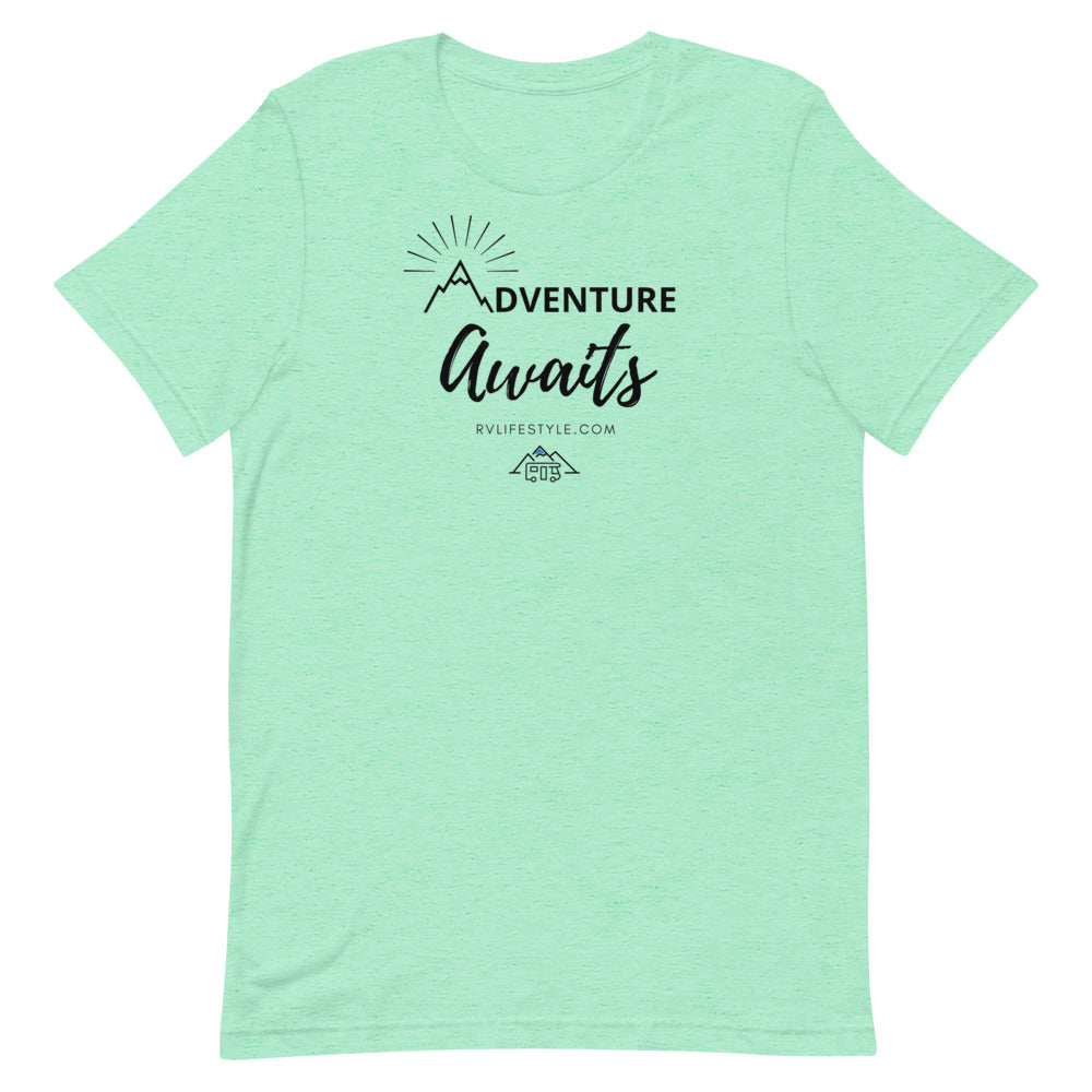 Adventure Awaits - Short-Sleeve Men and Women's T-Shirt