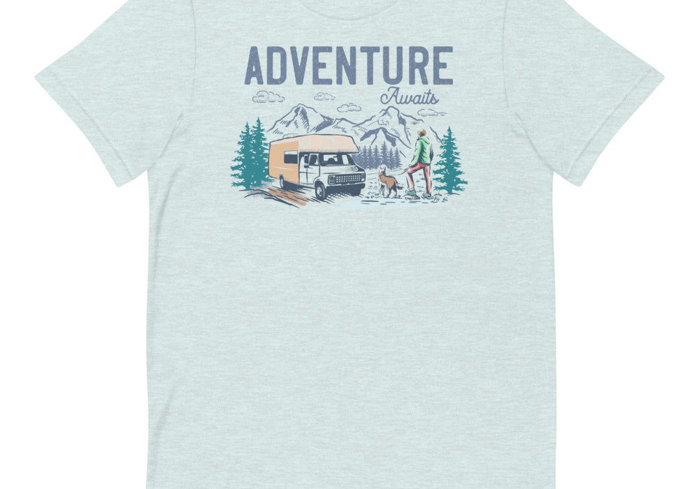Adventure Awaits - Short-Sleeve Men and Women's T-Shirt