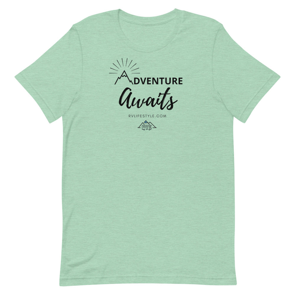 Adventure Awaits - Short-Sleeve Men and Women's T-Shirt