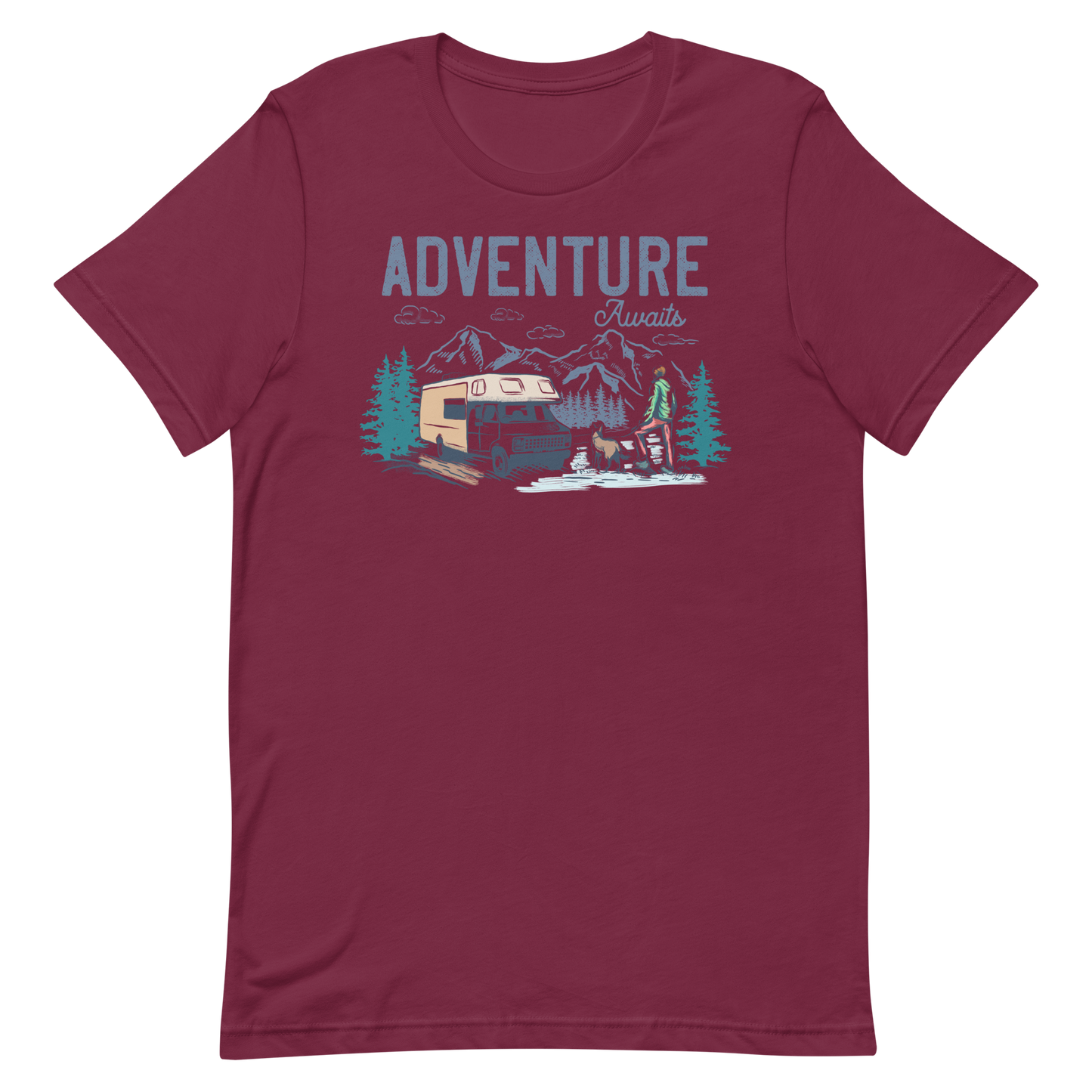 Adventure Awaits - Short-Sleeve Men and Women's T-Shirt