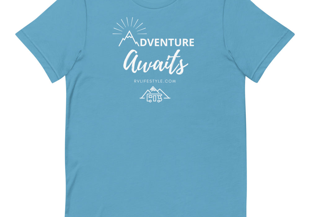 Adventure Awaits - Short-Sleeve Men and Women's T-Shirt