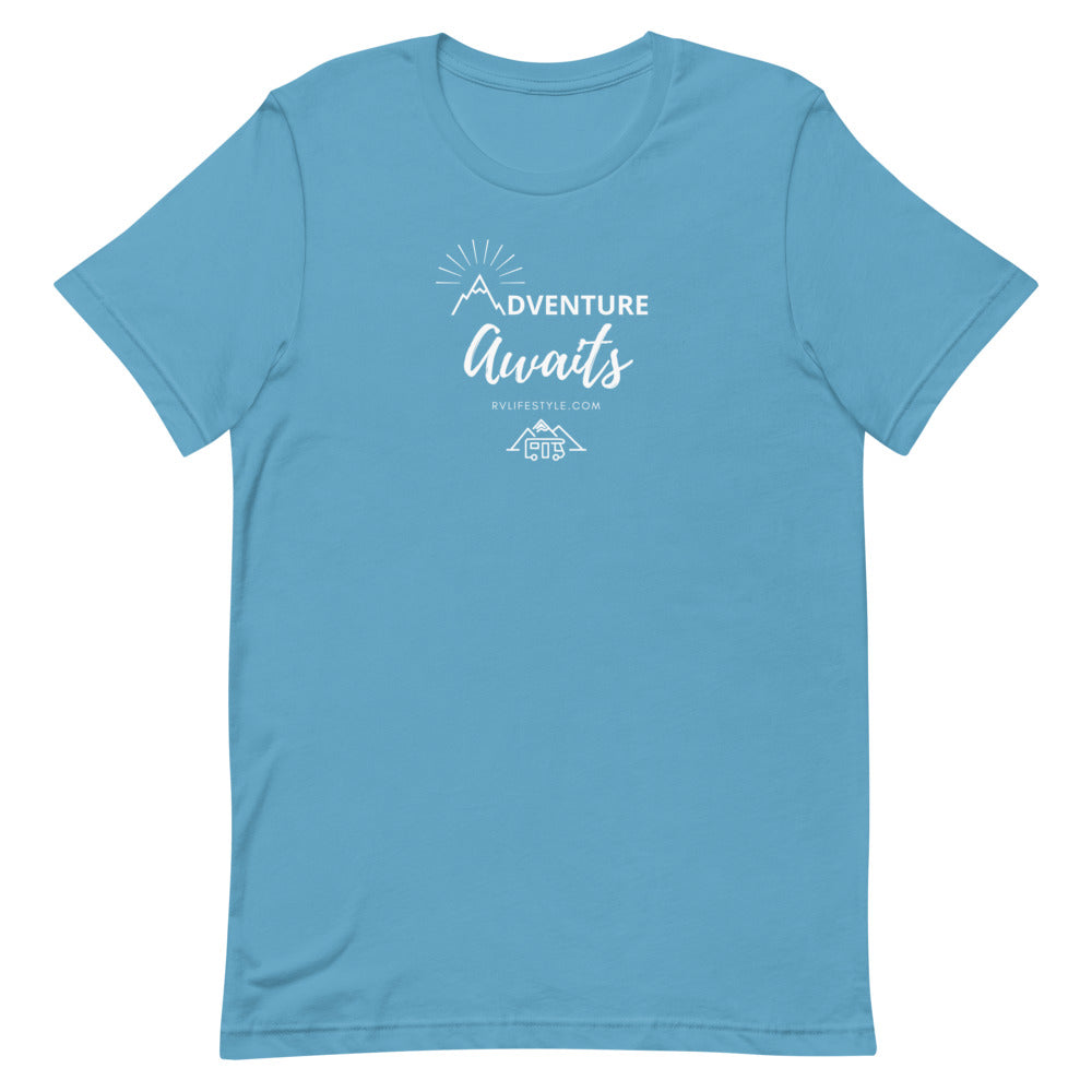 Adventure Awaits - Short-Sleeve Men and Women's T-Shirt