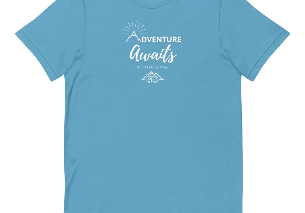 Adventure Awaits - Short-Sleeve Men and Women's T-Shirt