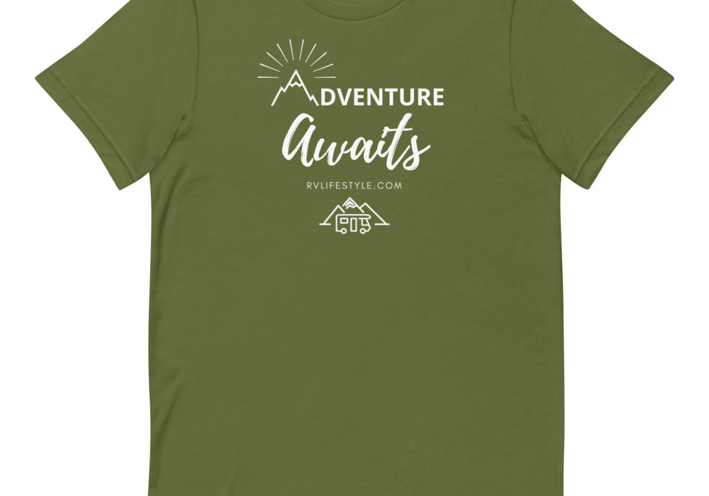 Adventure Awaits - Short-Sleeve Men and Women's T-Shirt
