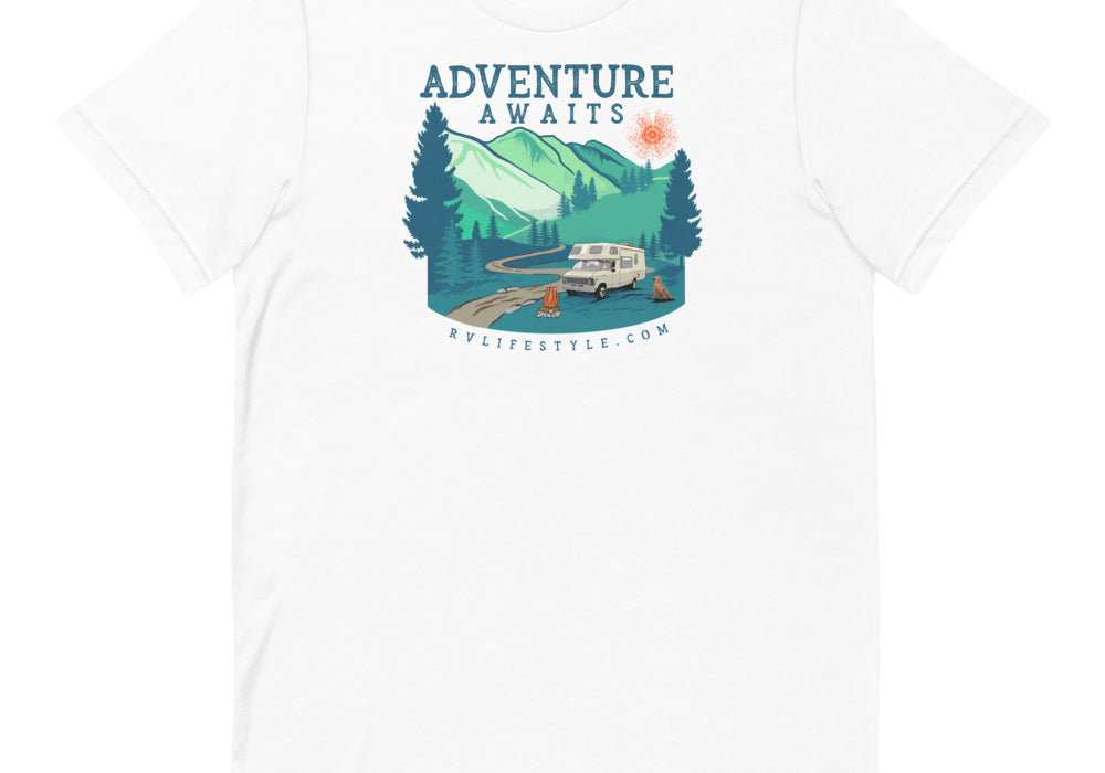 Adventure Awaits - Men and Women's Short-Sleeve T-Shirt