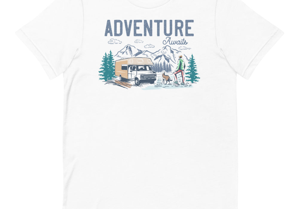 Adventure Awaits - Short-Sleeve Men and Women's T-Shirt