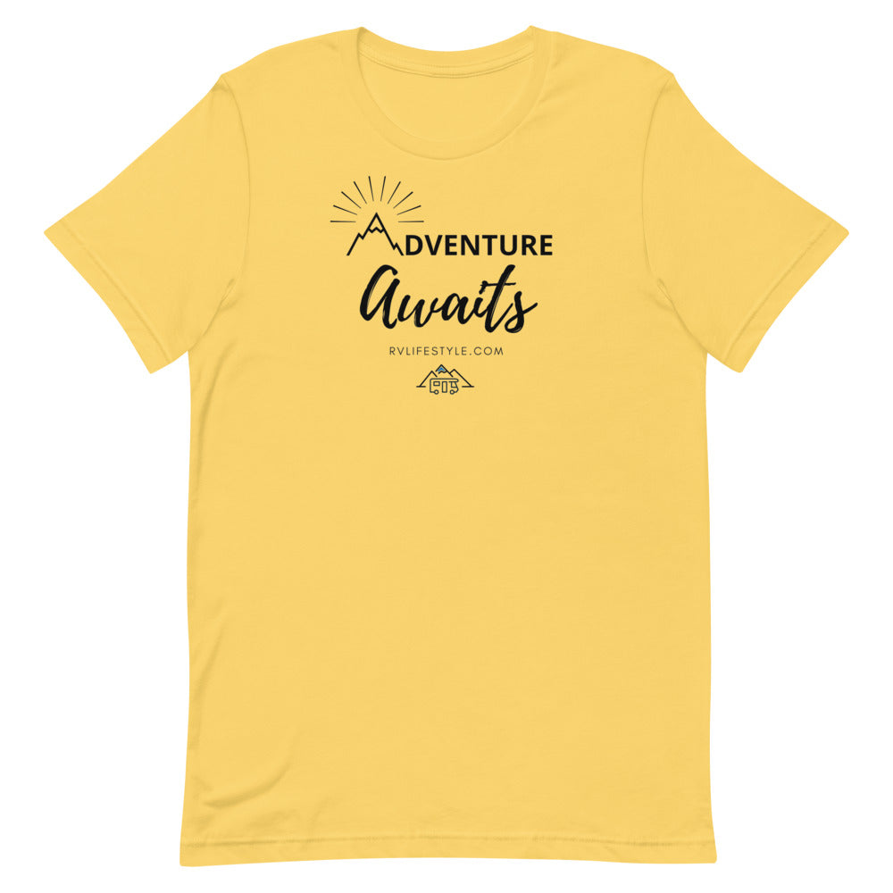 Adventure Awaits - Short-Sleeve Men and Women's T-Shirt