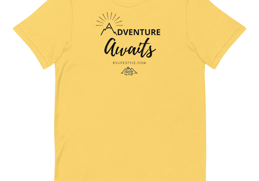 Adventure Awaits - Short-Sleeve Men and Women's T-Shirt